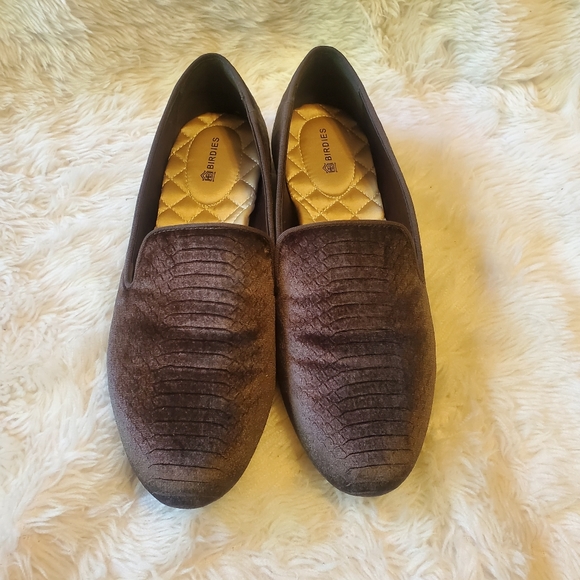 Birdies The Starling Slippers in Charcoal Python - Picture 2 of 5